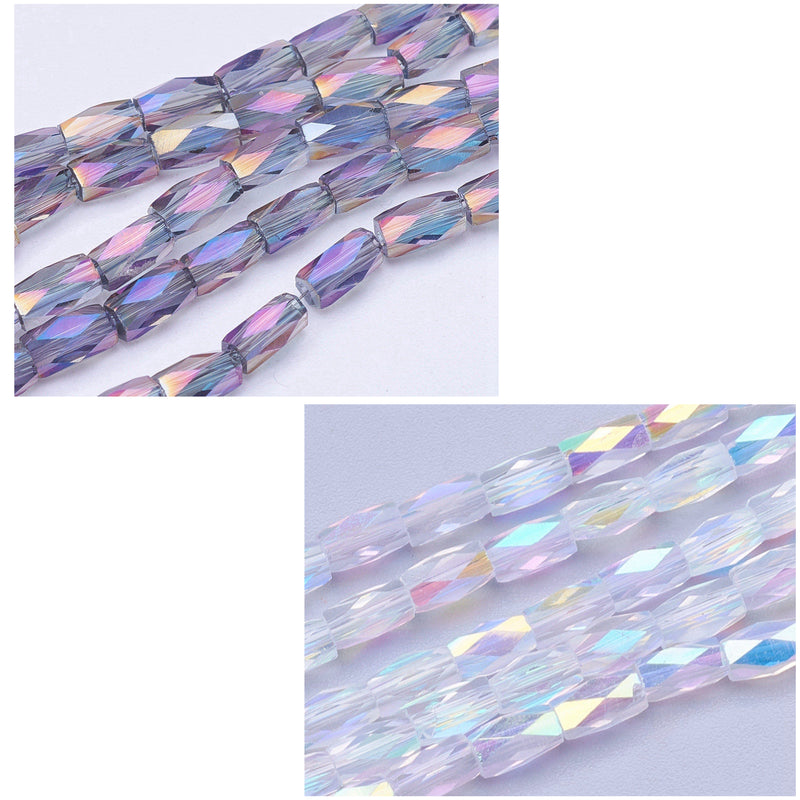 Cristal, AB, Columna, Facetado, Beads