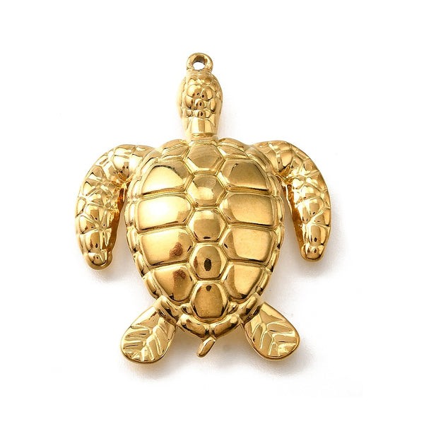 Tortuga, Stainless Steel, Charm/Pendant