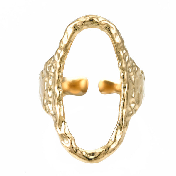 Ovalo, Sortija Ajustable, Stainless Steel