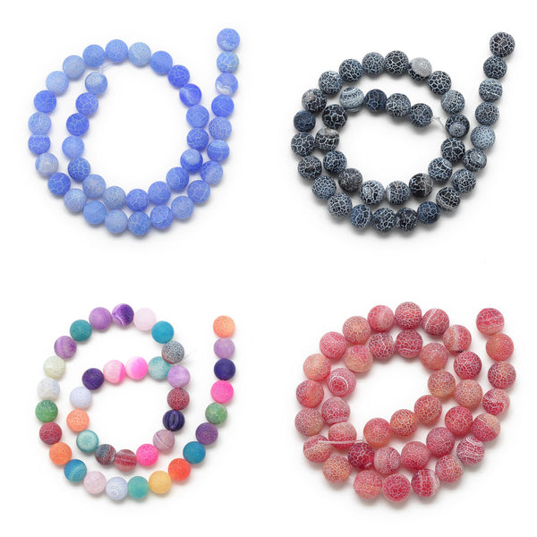 Agata, Frosted, Piedra, 8mm, Beads