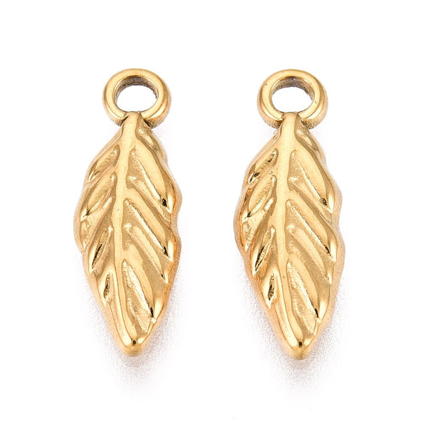 Ala, Stainless Steel, Enchapado 18k, Charm/Pendant