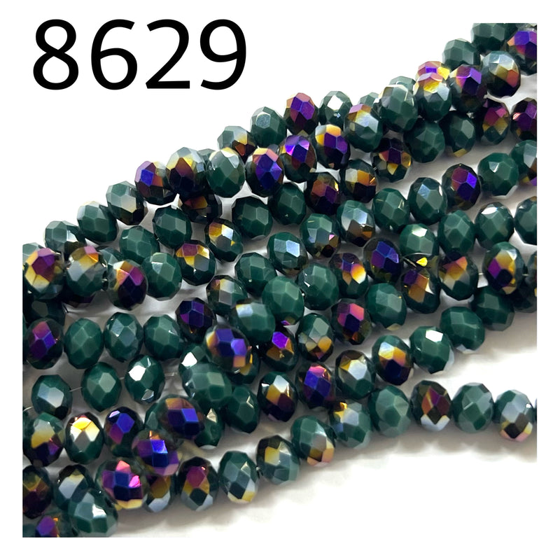 Crystal Rondelle Faceted 8mm*