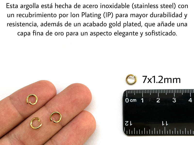 Argollas, Stainless Steel, 3/4/5/6/8mm, Argollas Abiertas