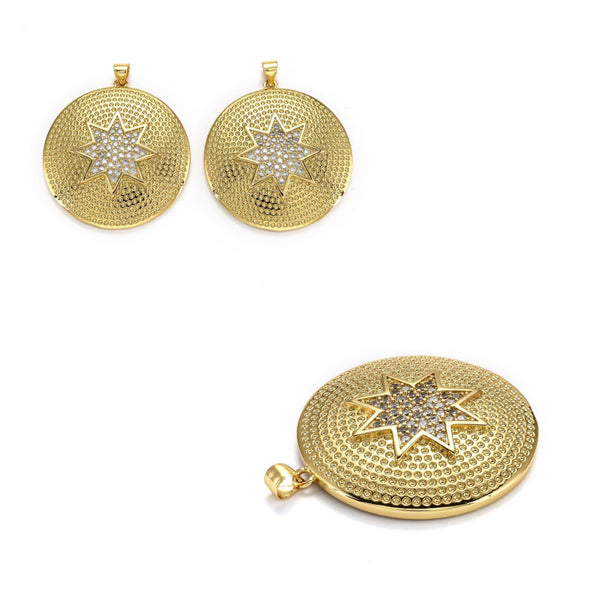 Estrella, Brass Enchapado 18k, Charm y Pendant