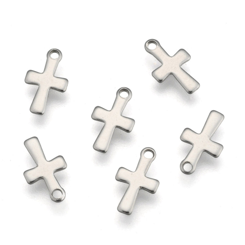 Cruz, Stainless Steel, Charm y Pendant