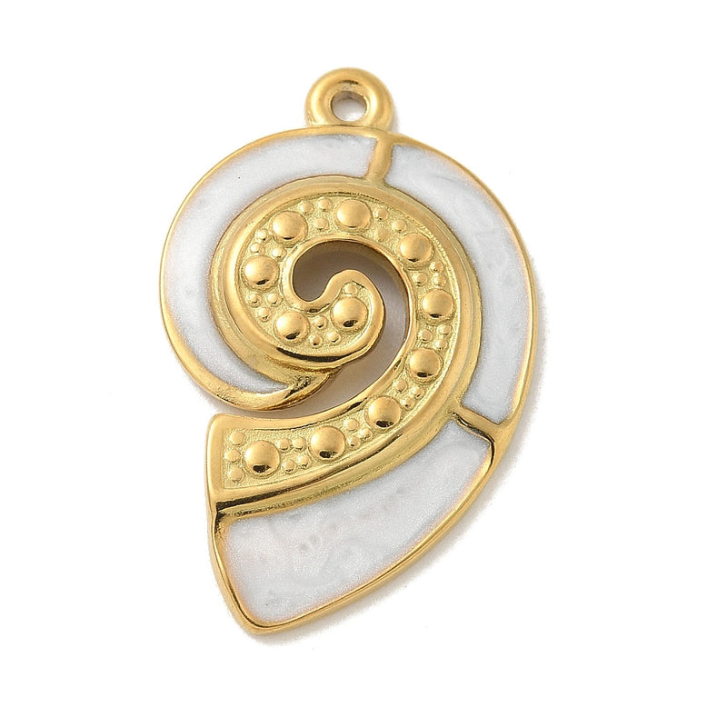 Caracol, Stainless Steel, Charm & Pendant