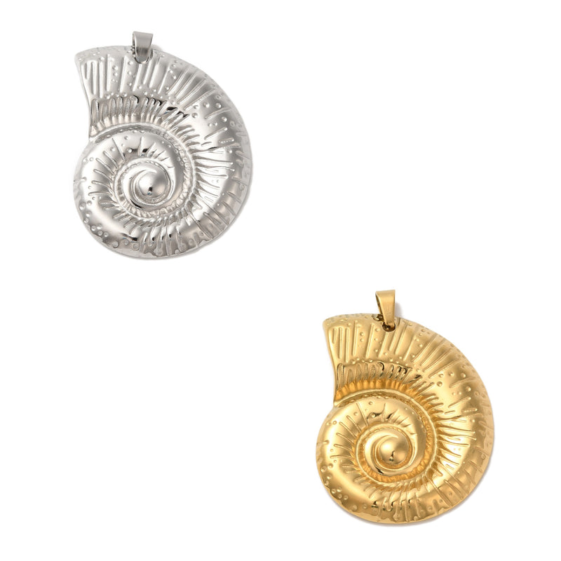 Caracol, Stainless Steel, Charm