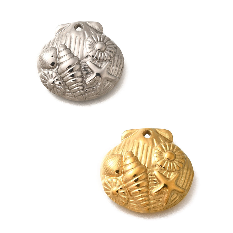 Concha, Stainless Steel, Charm y Pendant