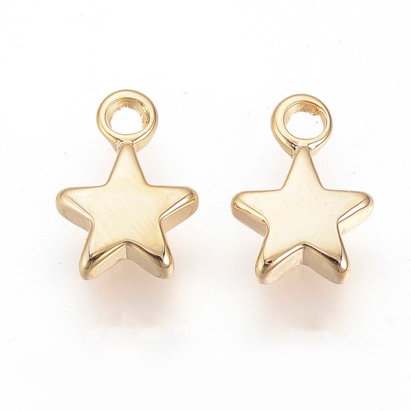 Estrella, Enchapado 18k, Charm/Pendant