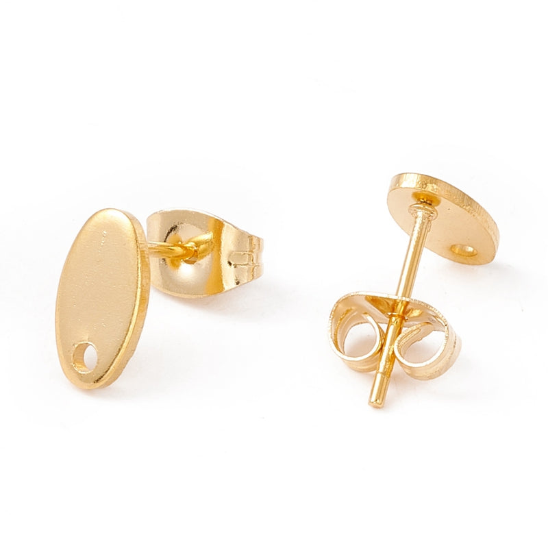 Pantalla con Agujero, Ovalada, Stainless Steel, Enchapado 24k