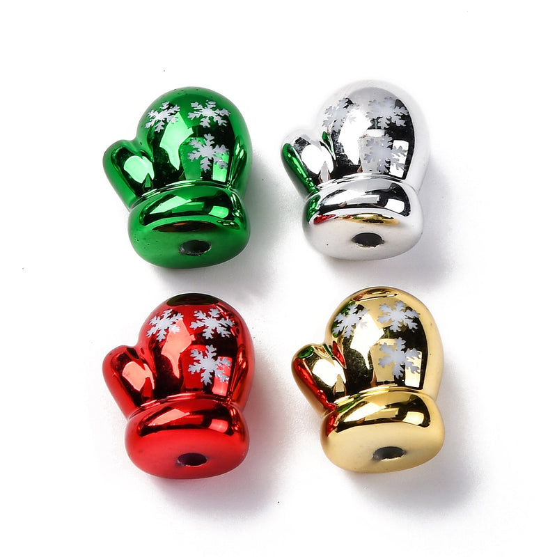 Guante de Navidad, Acrílico, Beads