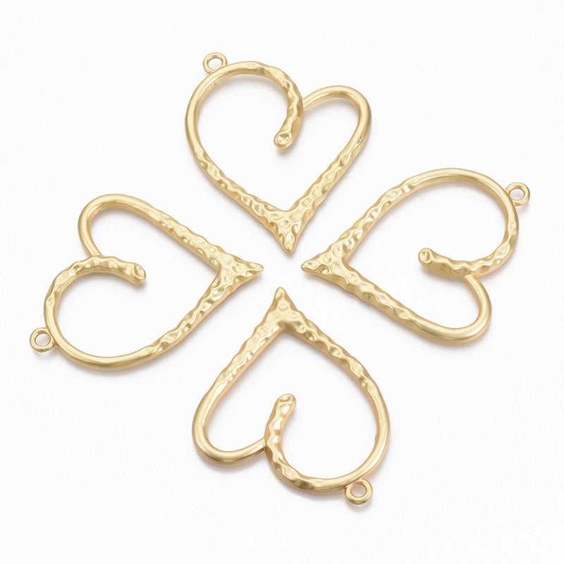 Corazón, Alloy, Enchapado 14k, Charm y Pendant