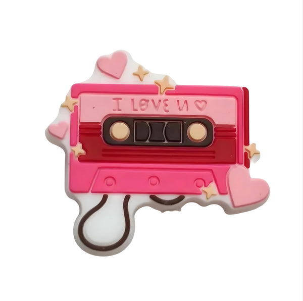 Cassette, Retro, Silicona, Beads