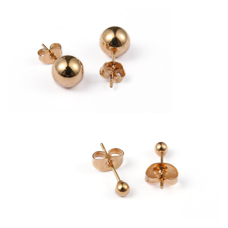 Dormilona, Stud, Pantalla, 8mm/3mm, Stainless Steel