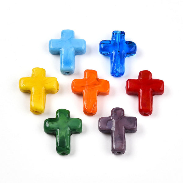 Cruz, Cristal, Lampwork, Beads