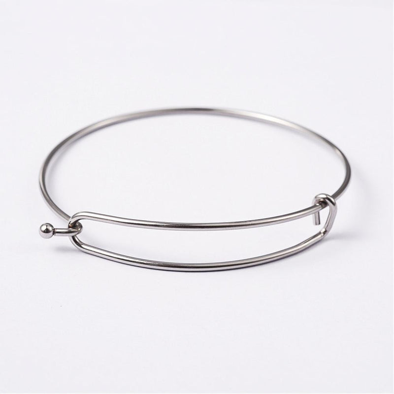 Bangle Ajustable, Stainless Steel, Pulsera