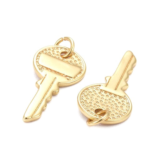 Llave, Enchapado 18k, Charm, Pendant