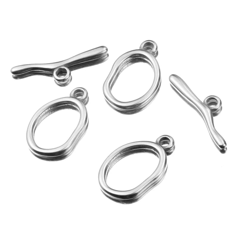 Toggle, Cierre de Argolla y Barra, Stainless Steel