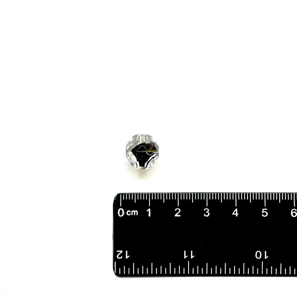 Beads Circular Facetado, Cristal LampWork, 11x12mm, Agujero: 1mm, 1 pieza