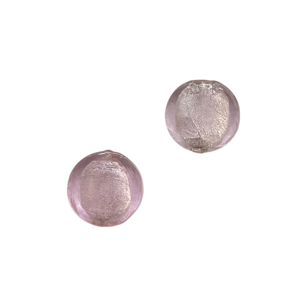 Beads Circular, Cristal LampWork, 16mm, Agujero: 1.5mm, Rosa, 1 pieza