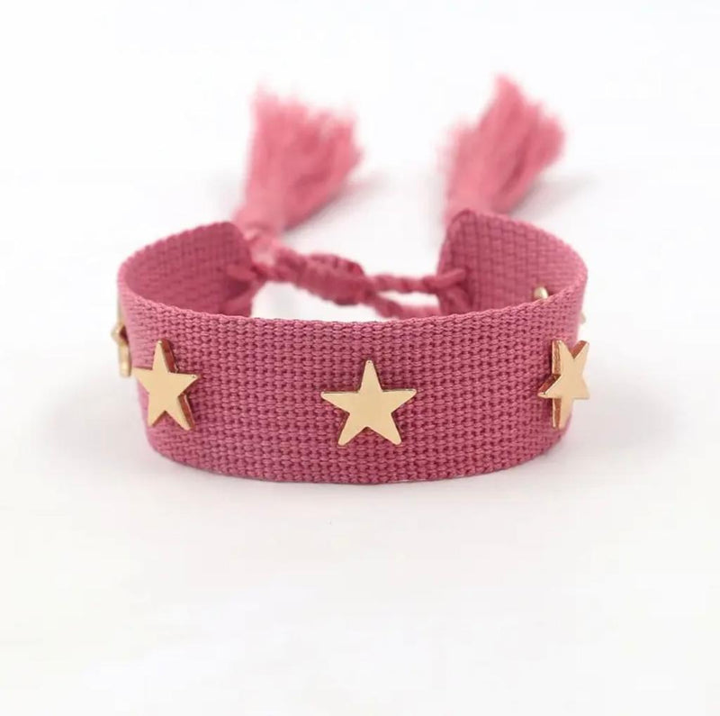 Pulsera en Hilo de Nylon Ajustable, Estrella