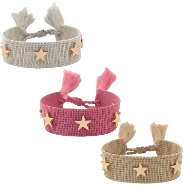 Pulsera en Hilo de Nylon Ajustable, Estrella