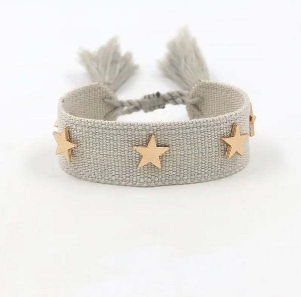 Pulsera en Hilo de Nylon Ajustable, Estrella