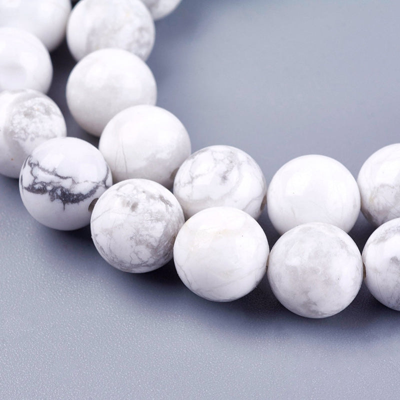 Howlite, Piedra, 6mm/8mm/10mm, Beads