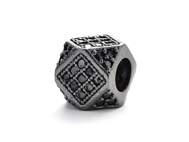 Cubo con Rhinestone, 7mm, Bead*