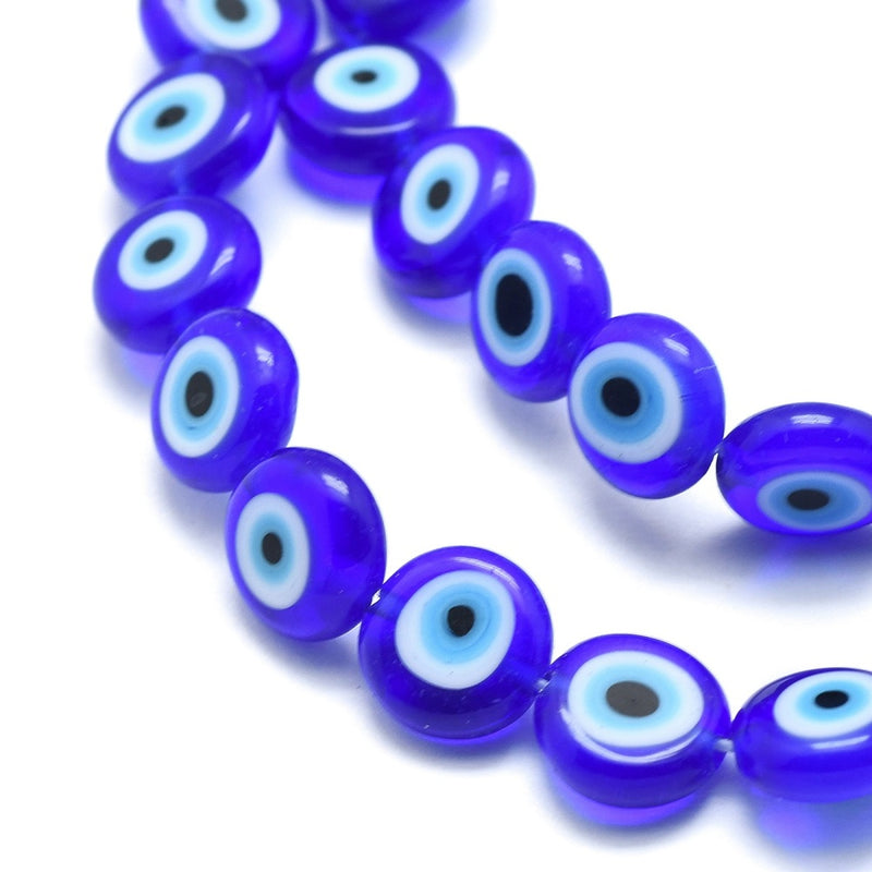 Ojo, Bead Flat, Evil Eye, Cristal, 6mm