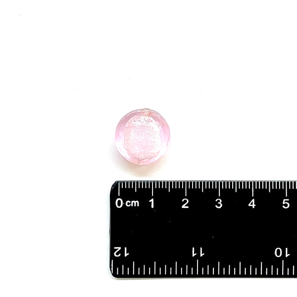 Beads Circular, Cristal LampWork, 16mm, Agujero: 1.5mm, Rosa, 1 pieza