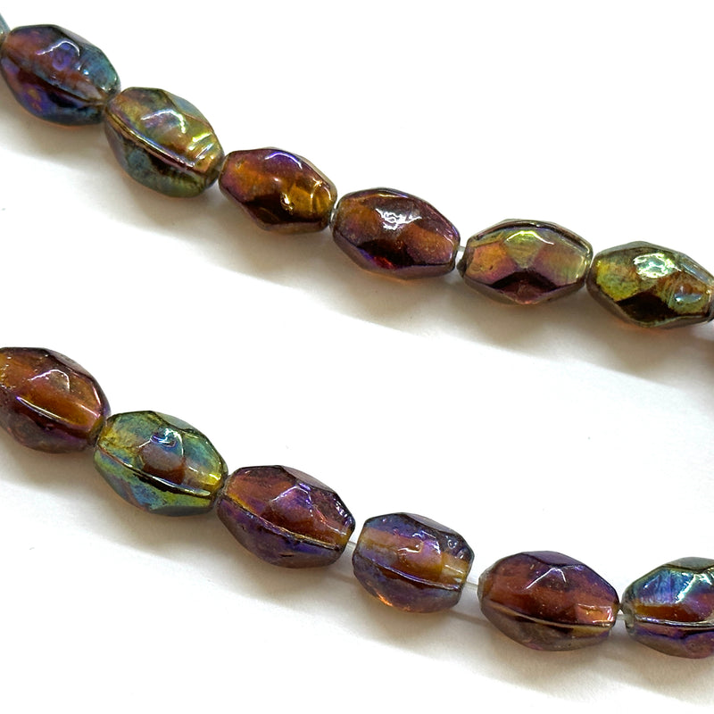 Cristal Lampwork, Ovalo, Facetado, 11x9mm, Beads