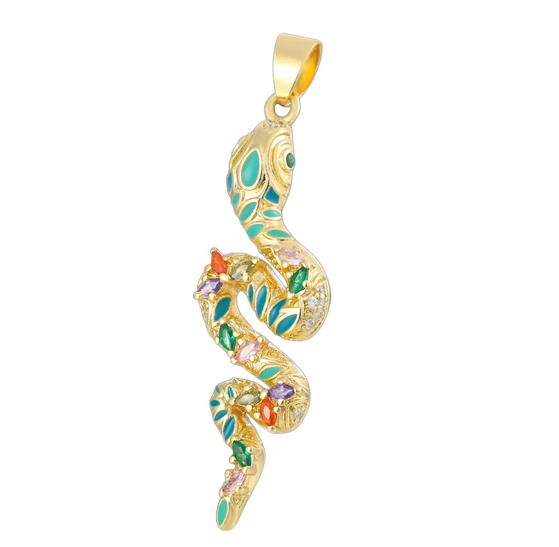 Serpiente, Enchapado 18k, Charm