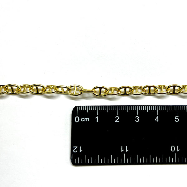 Cadena Ovalada, Enchapado 18k, 9x6mm