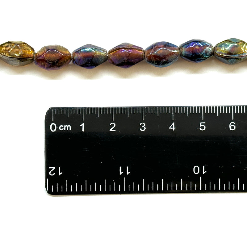 Cristal Lampwork, Ovalo, Facetado, 11x9mm, Beads