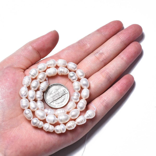 Perlas Cultivadas de Agua Dulce, 7x10mm, Beads