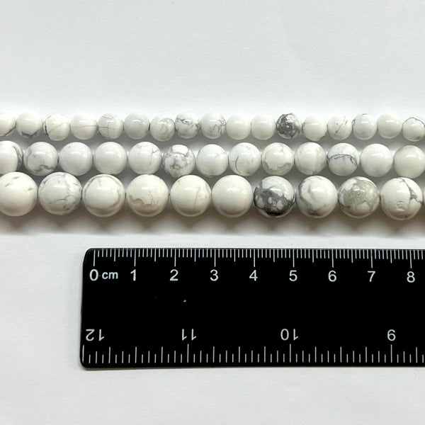 Howlite, Piedra, 6mm/8mm/10mm, Beads