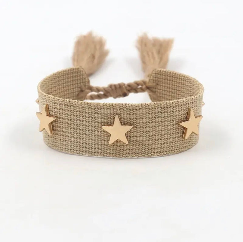 Pulsera en Hilo de Nylon Ajustable, Estrella