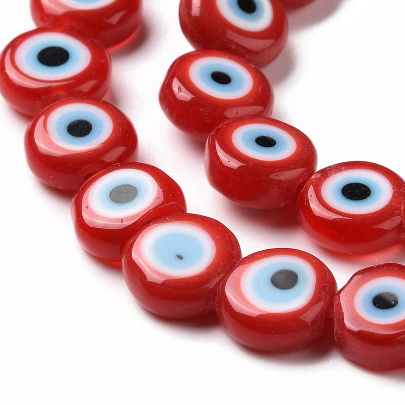 Ojo, Bead Flat, Evil Eye, Cristal, 6mm