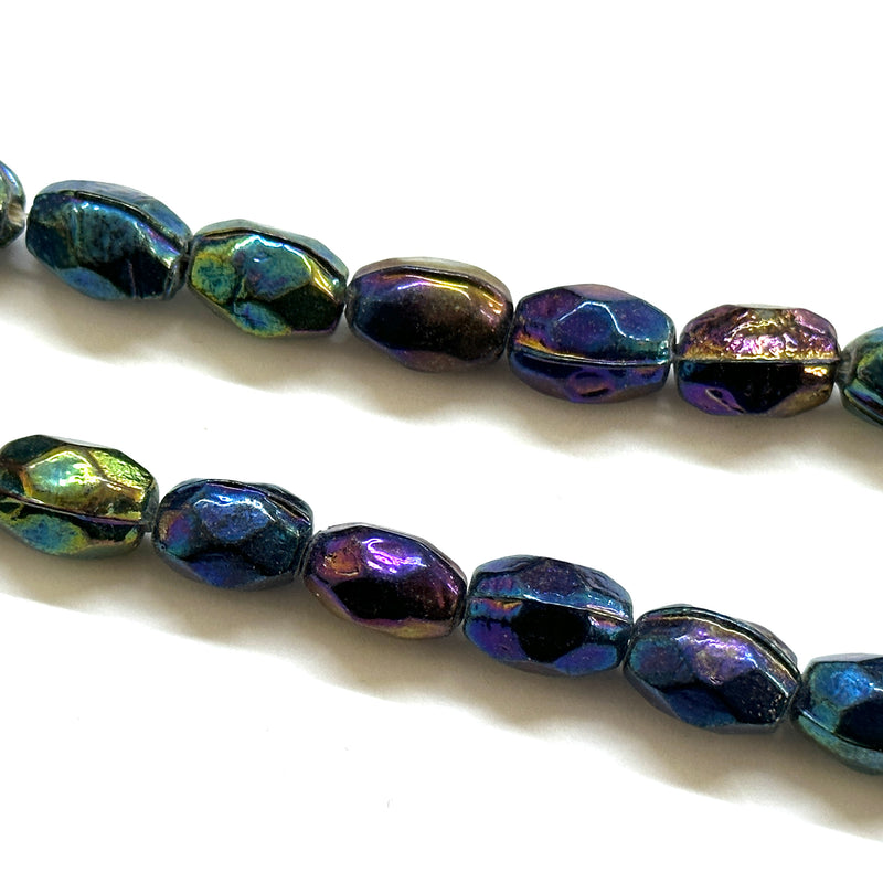 Cristal Lampwork, Ovalo, Facetado, 11x9mm, Beads