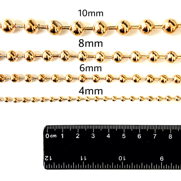 Cadena Militar Rose Gold, Stainless Steel, 4mm/6mm/8mm/10mm