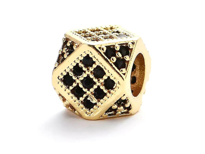 Cubo con Rhinestone, 7mm, Bead*