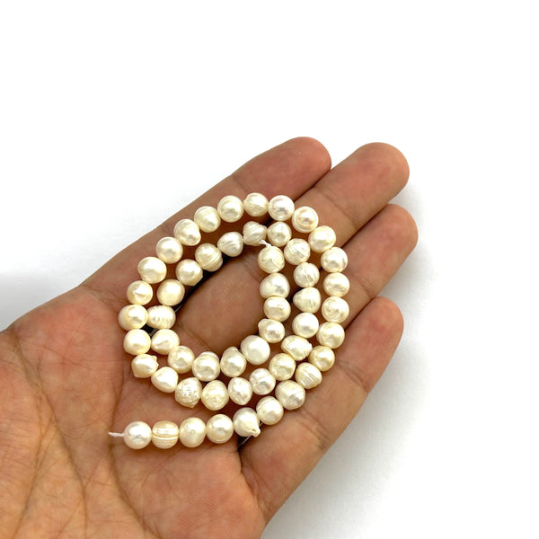 Perlas Cultivadas de Agua Dulce, Grado A, 6 a 7mm, Beads