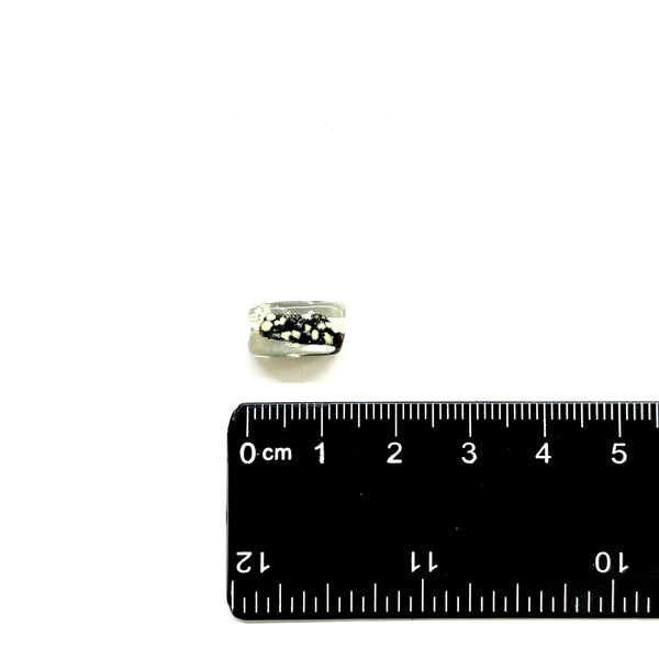 Beads Rectangular, Cristal LampWork, 15x8mm, Agujero: 1mm, 1 pieza