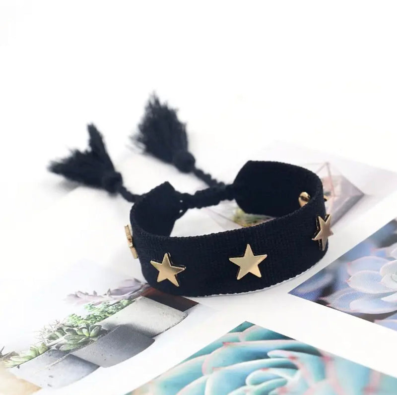 Pulsera en Hilo de Nylon Ajustable, Estrella