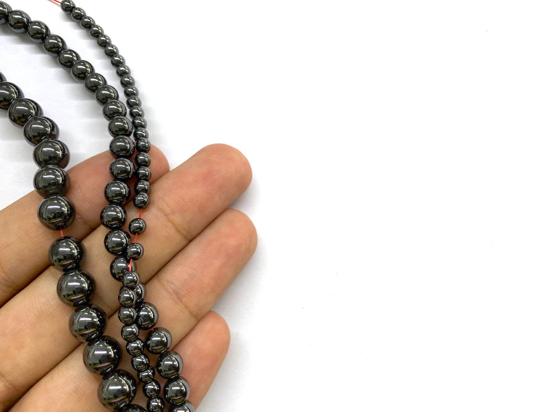 Hematite, 4mm/6mm/8mm/10mm, Beads