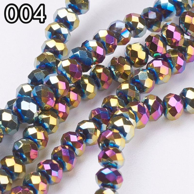 Crystal Rondelle Faceted 6mm*