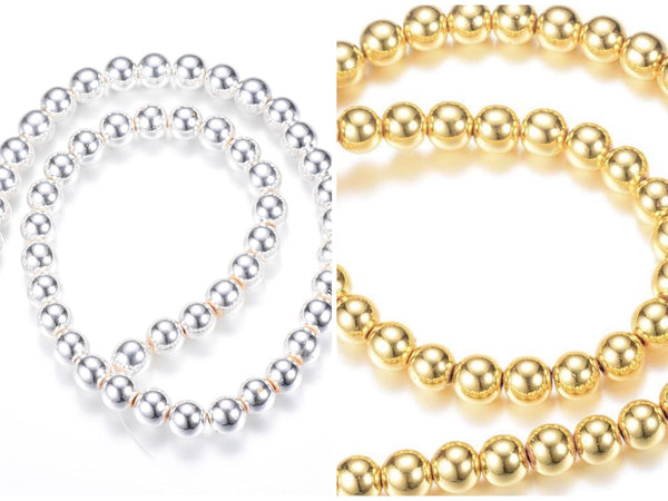 Hematite Beads 3, 4, 6, 8, 10, 12mm