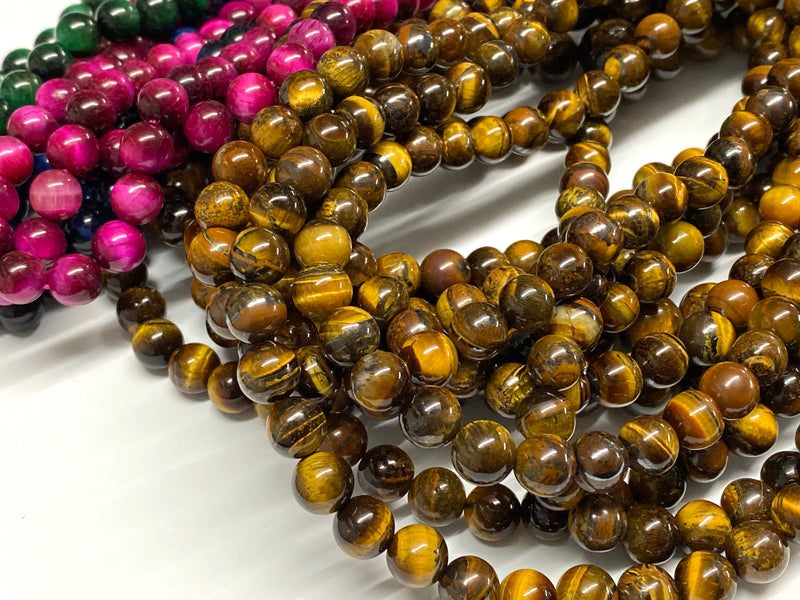 Stone, Tiger Eye, Faceted, 10mm, 8mm, 6mm