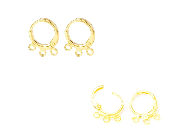 Aretes con 3 Loops, Enchapado